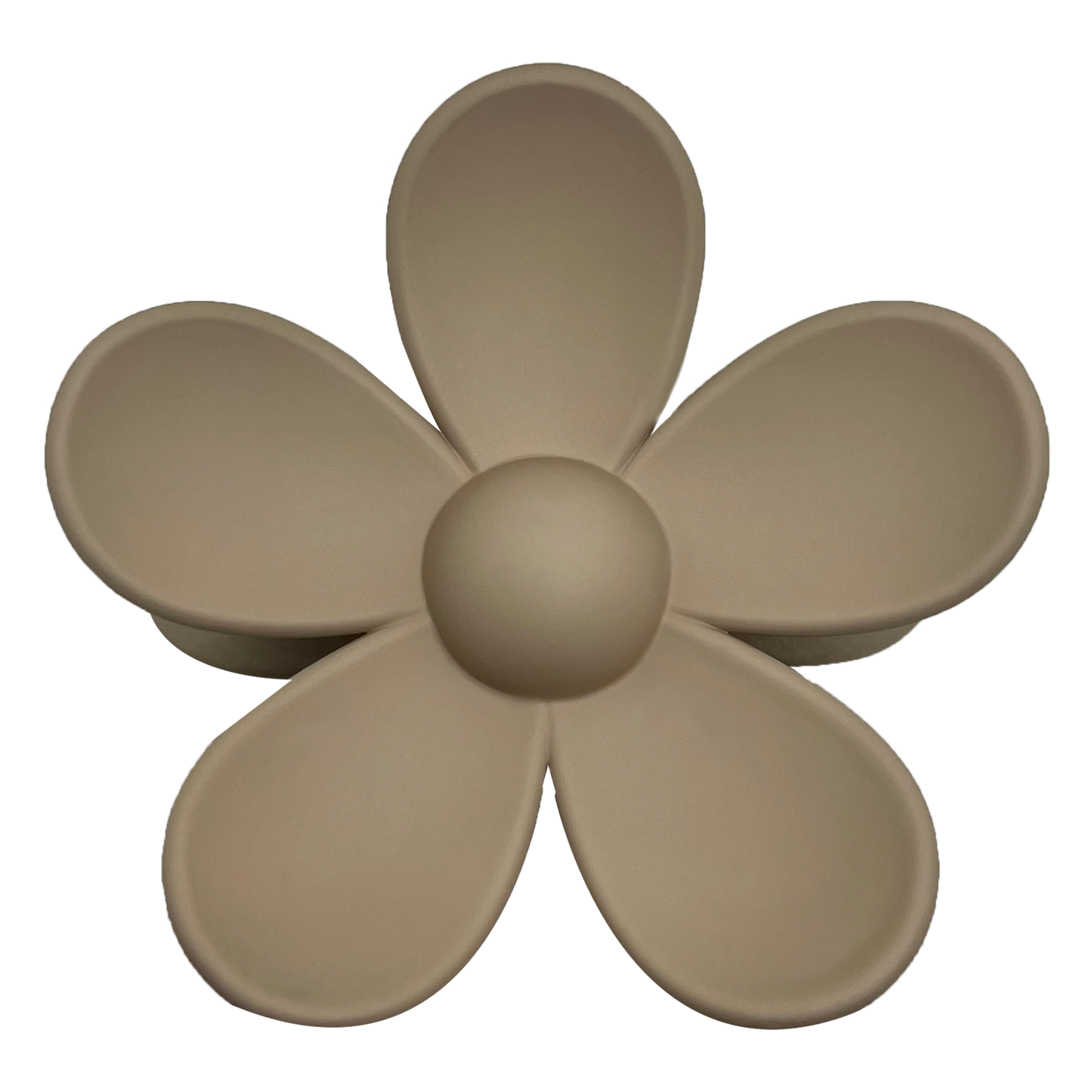 BEIGE FLOWER HAIR CLAW CLIP