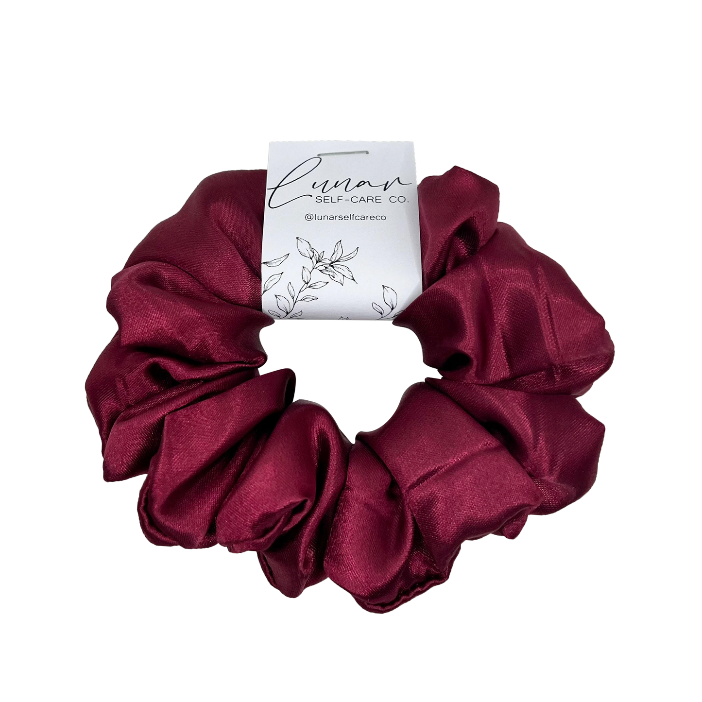 BURGUNDY SATIN SCRUNCHIE