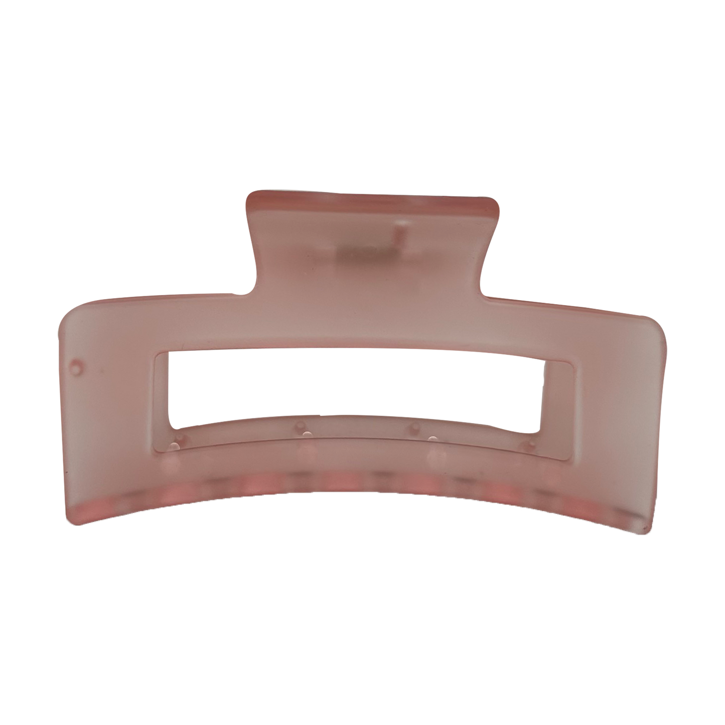 FROSTED PINK BOX HAIR CLAW CLIP