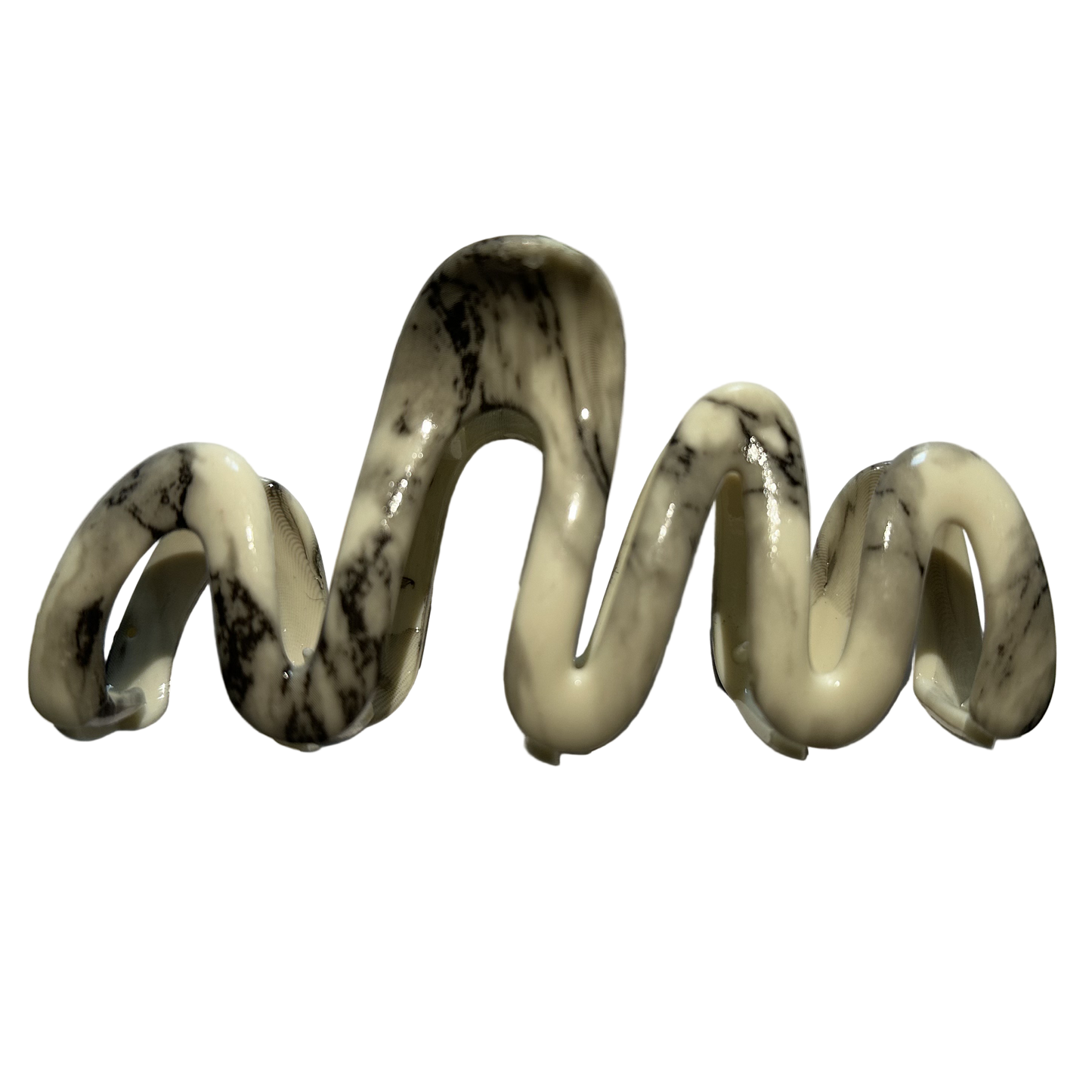 MARBLED WAVE HAIR CLAW CLIP