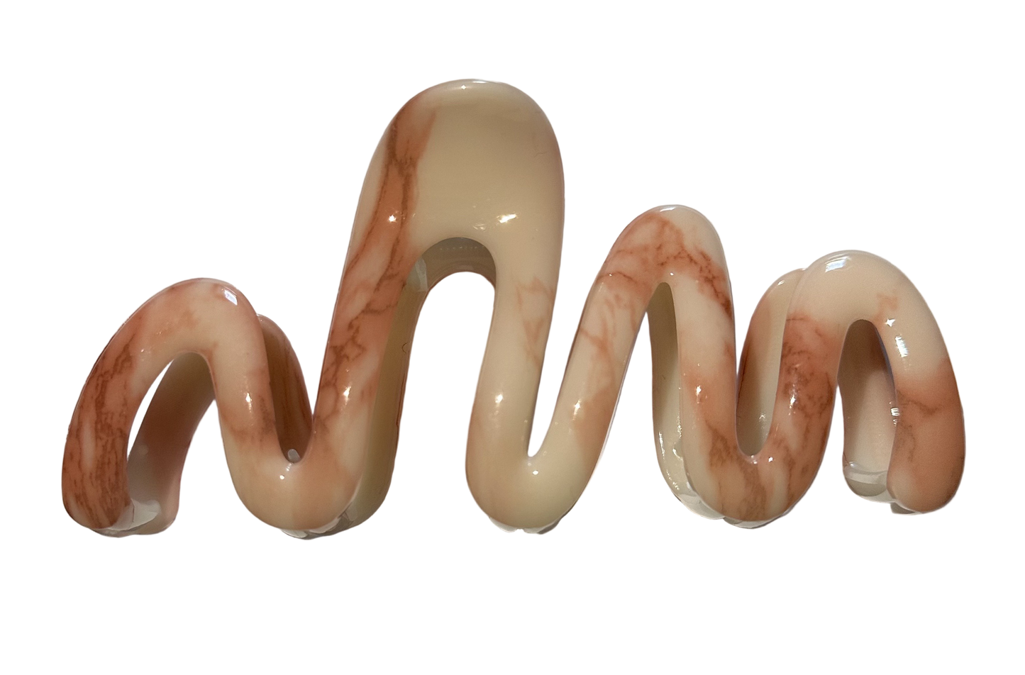 MARBLED WAVE HAIR CLAW CLIP