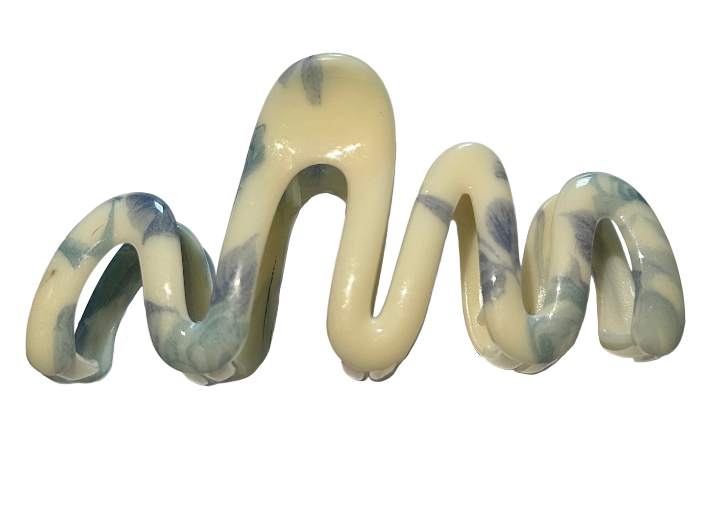 MARBLED WAVE HAIR CLAW CLIP