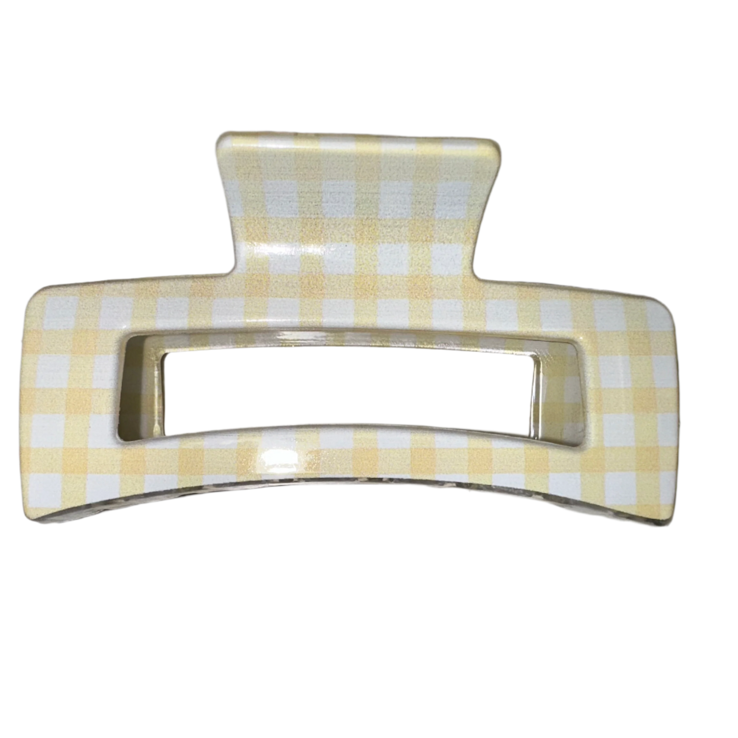 GINGHAM BOX HAIR CLAW CLIP