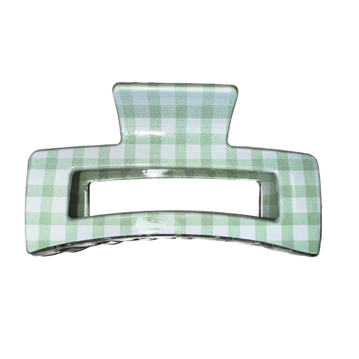 GINGHAM BOX HAIR CLAW CLIP