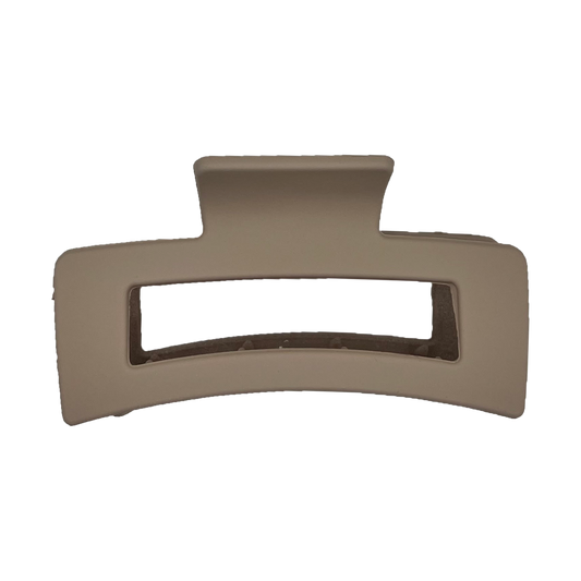 BEIGE BOX HAIR CLAW CLIP