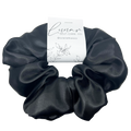 BLACK SATIN SCRUNCHIE