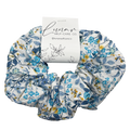 BLUE FLOWER SCRUNCHIE