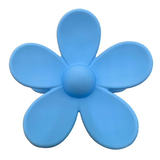 BLUE FLOWER HAIR CLAW CLIP