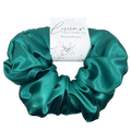 BOTTLE GREEN SATIN SCRUNCHIE