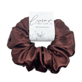 BROWN SATIN SCRUNCHIE