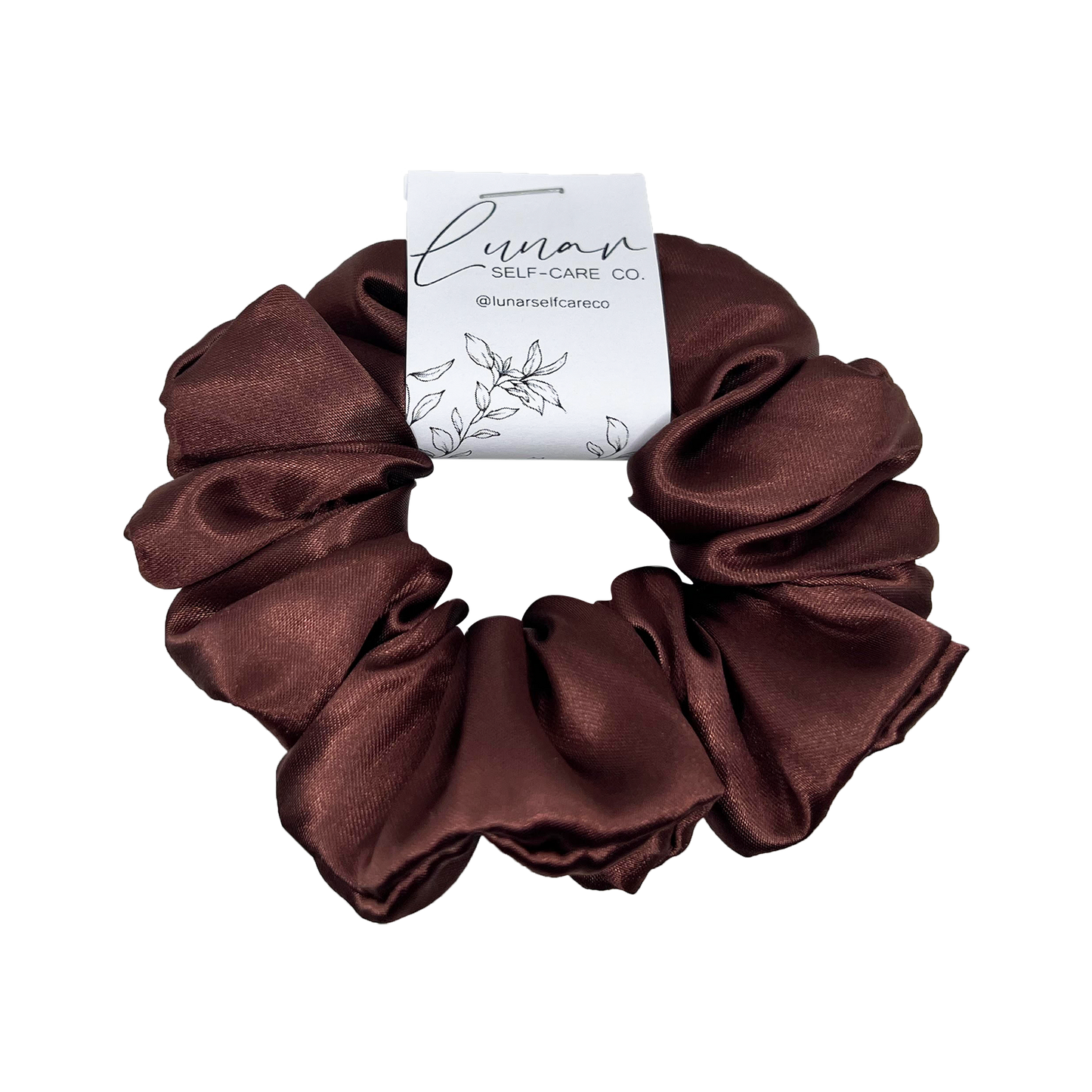 BROWN SATIN SCRUNCHIE