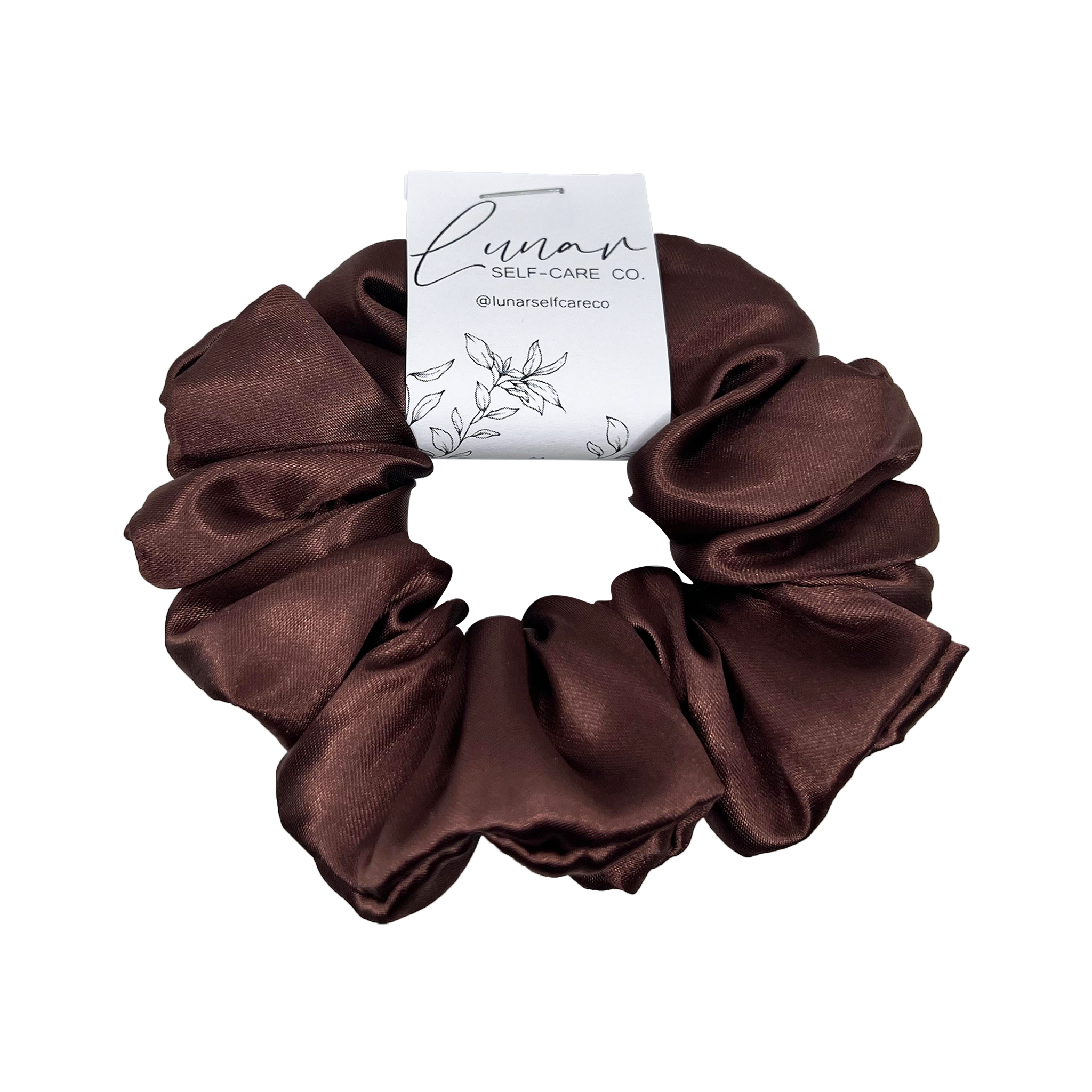 BROWN SATIN SCRUNCHIE