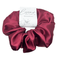 BURGUNDY SATIN SCRUNCHIE