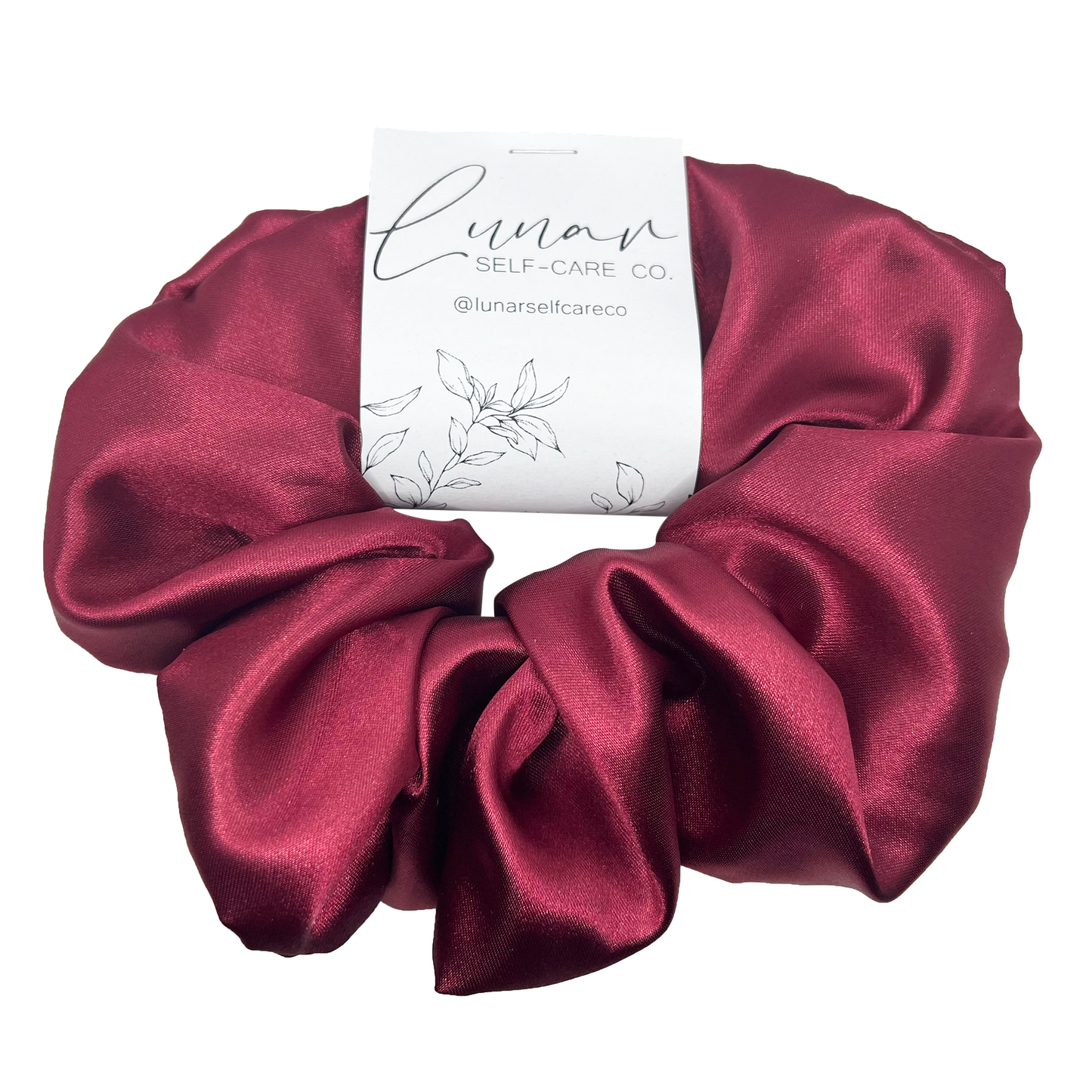 BURGUNDY SATIN SCRUNCHIE