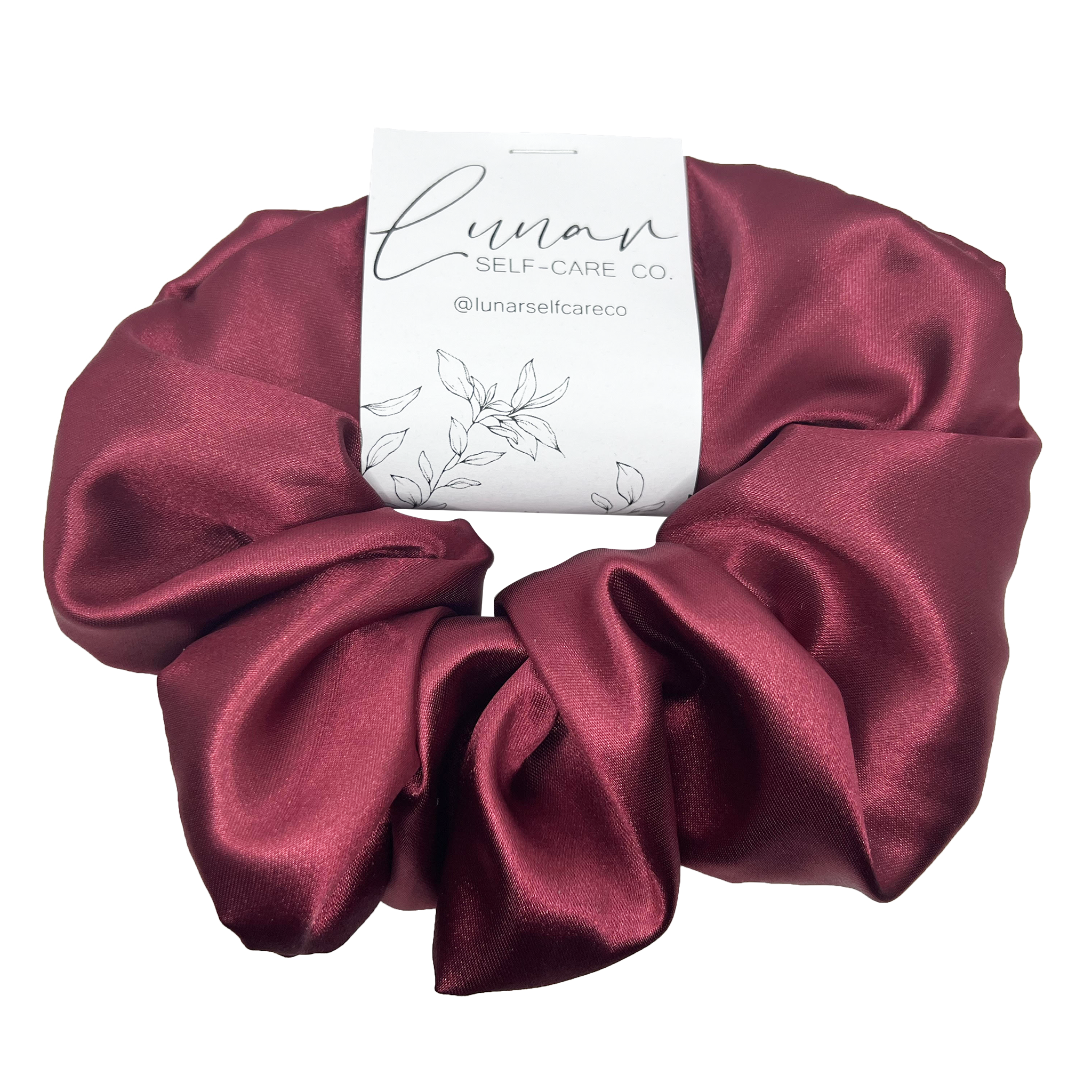 BURGUNDY SATIN SCRUNCHIE