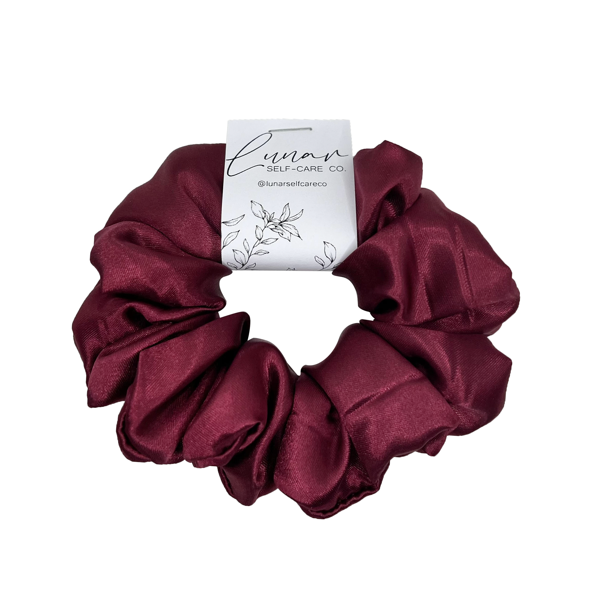 BURGUNDY SATIN SCRUNCHIE