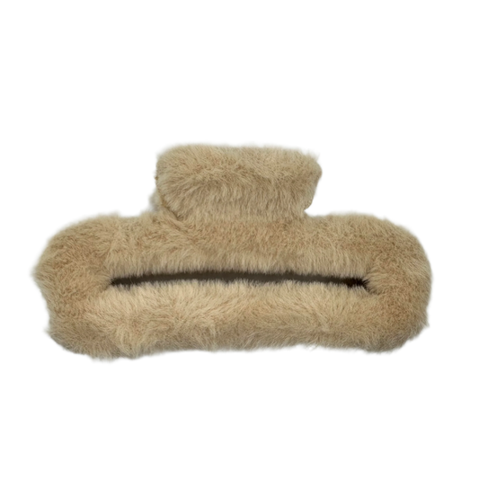 LARGE PLUSH HAIR CLAW CLIP