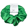 EMERALD GREEN SATIN SCRUNCHIE