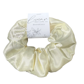 IVORY SATIN SCRUNCHIE