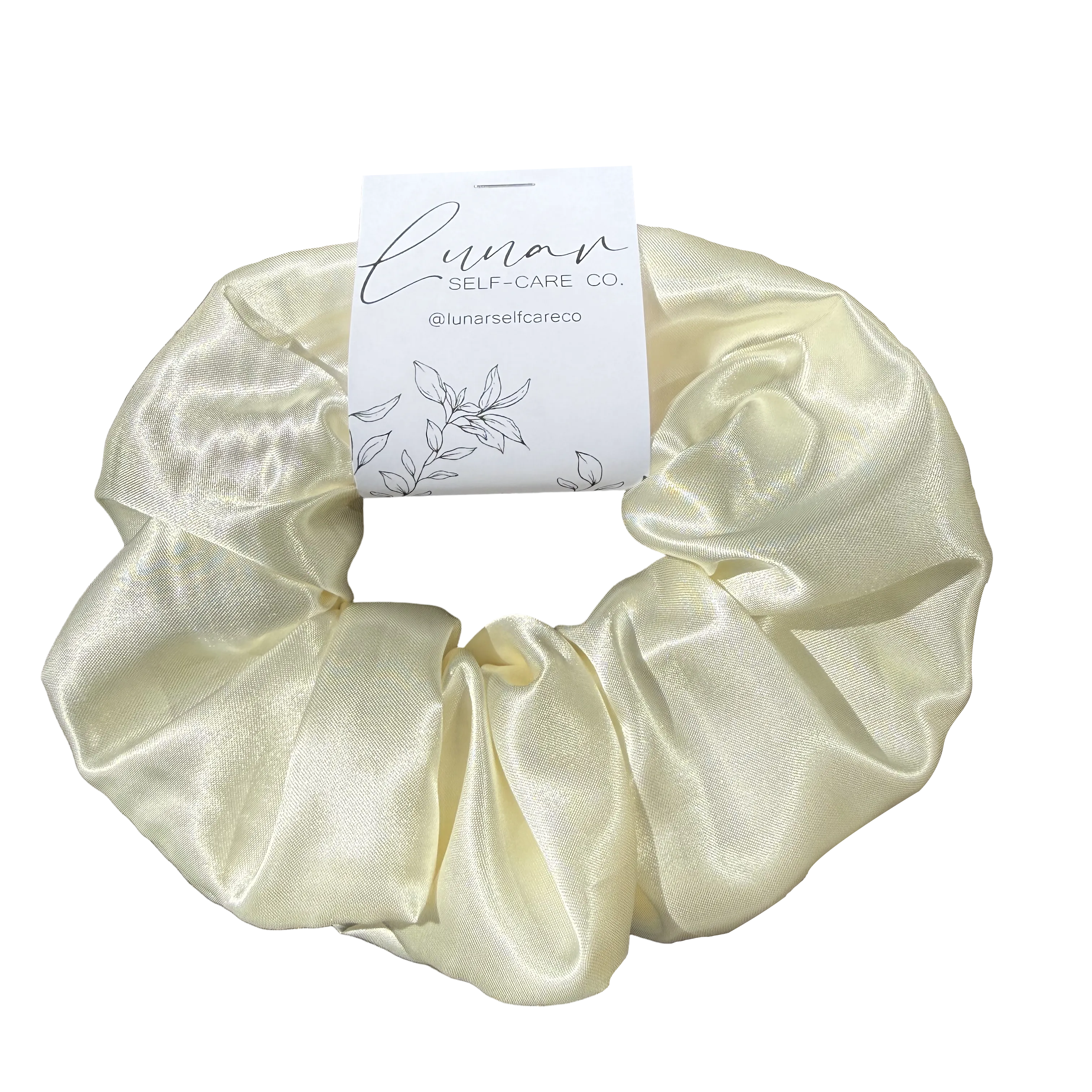 IVORY SATIN SCRUNCHIE