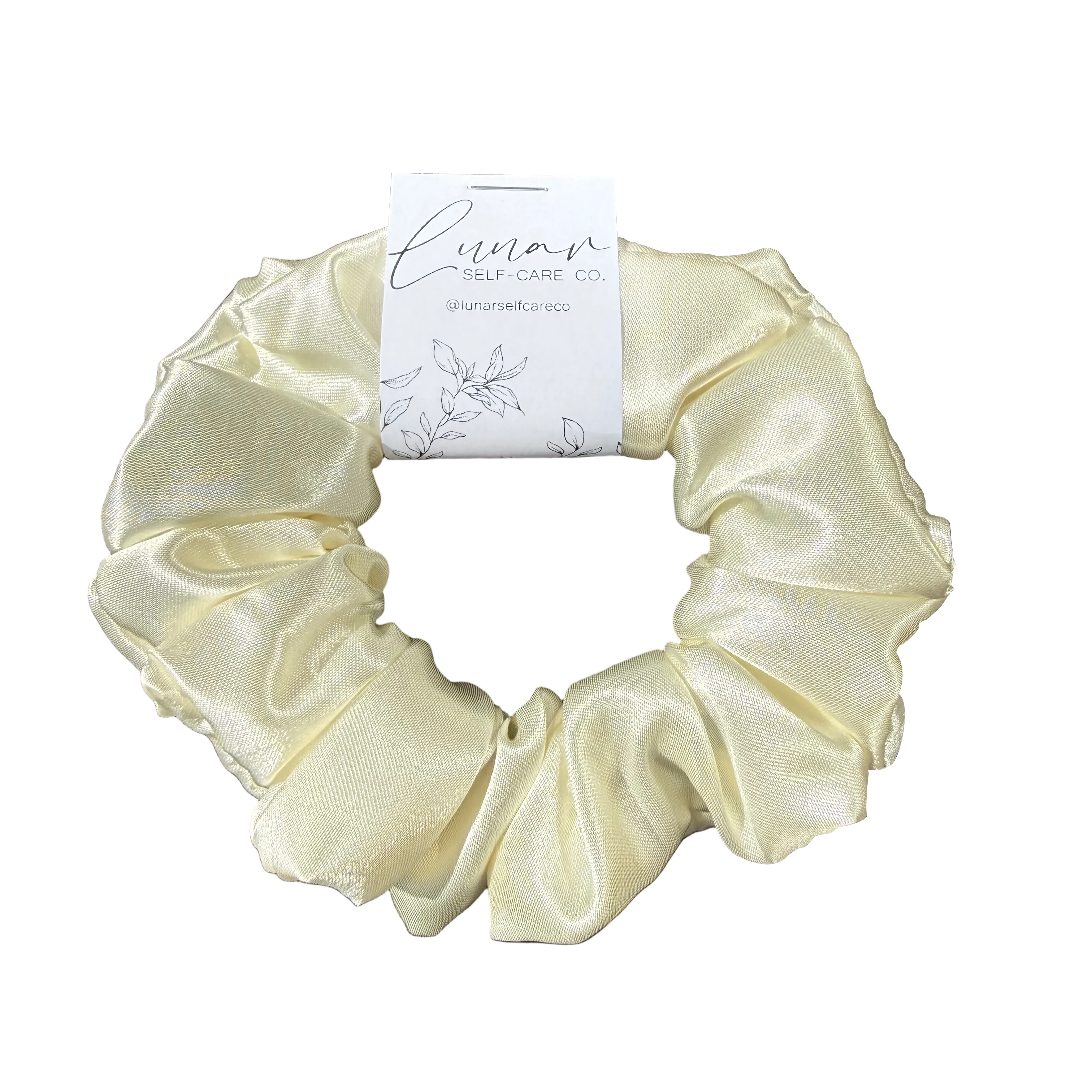 IVORY SATIN SCRUNCHIE