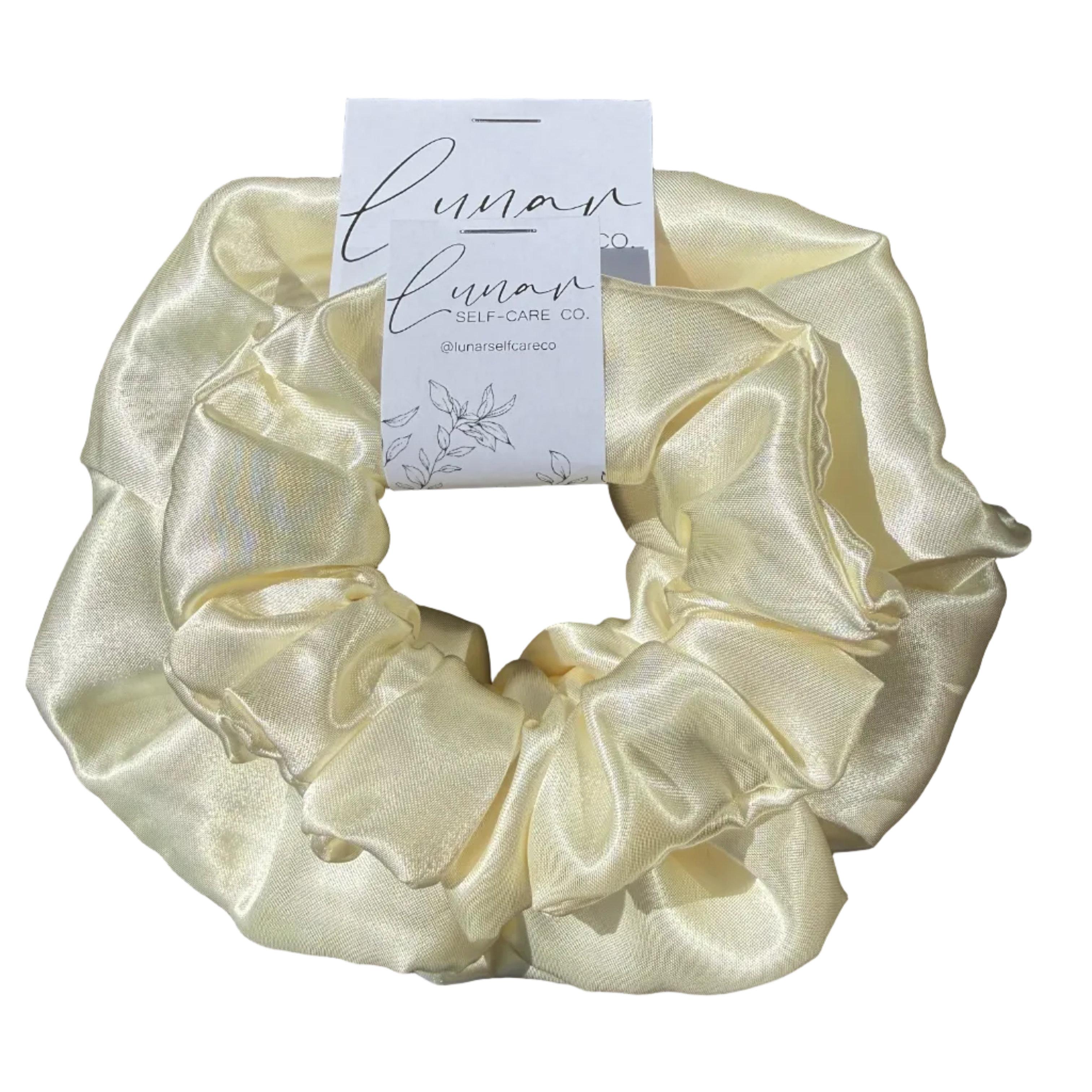 IVORY SATIN SCRUNCHIE