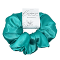 JADE GREEN SATIN SCRUNCHIE