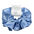 LIGHT BLUE SATIN SCRUNCHIE