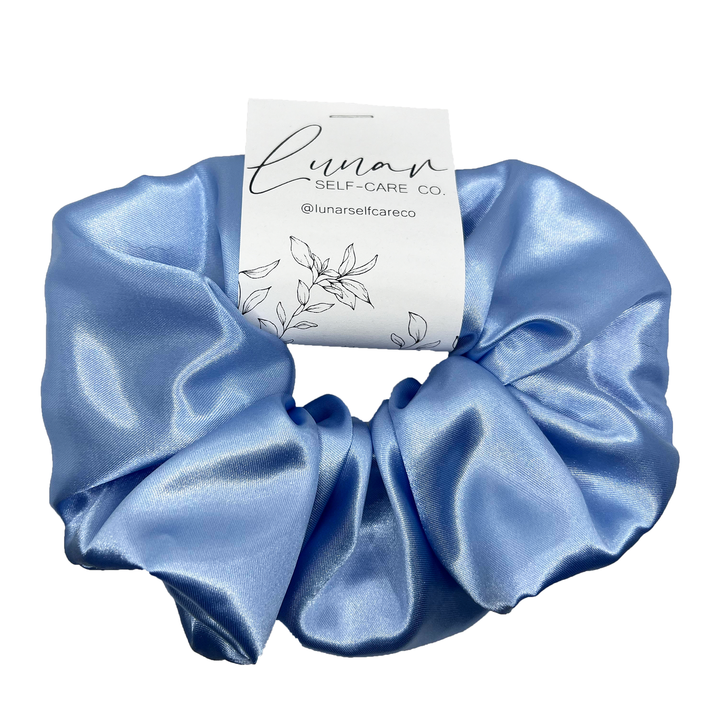 LIGHT BLUE SATIN SCRUNCHIE