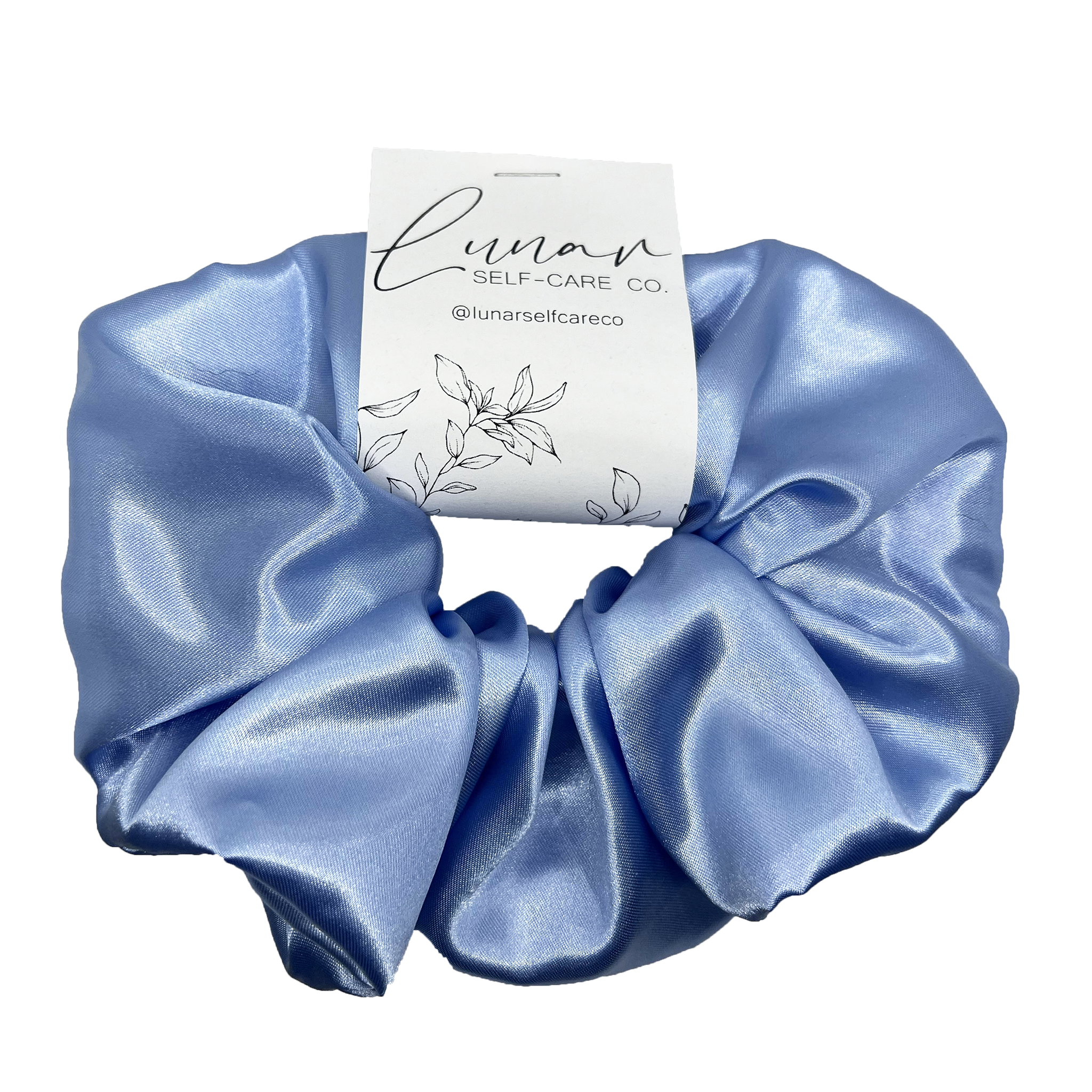 LIGHT BLUE SATIN SCRUNCHIE