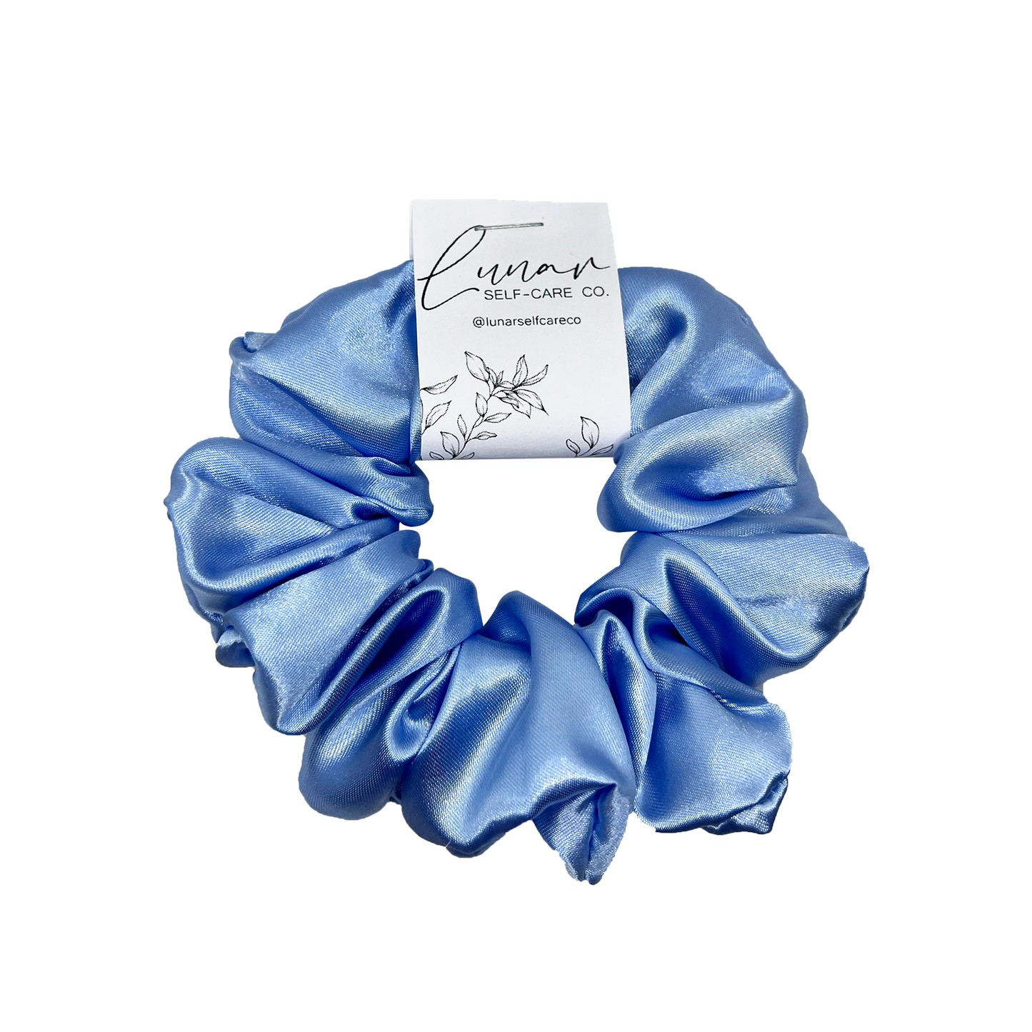 LIGHT BLUE SATIN SCRUNCHIE