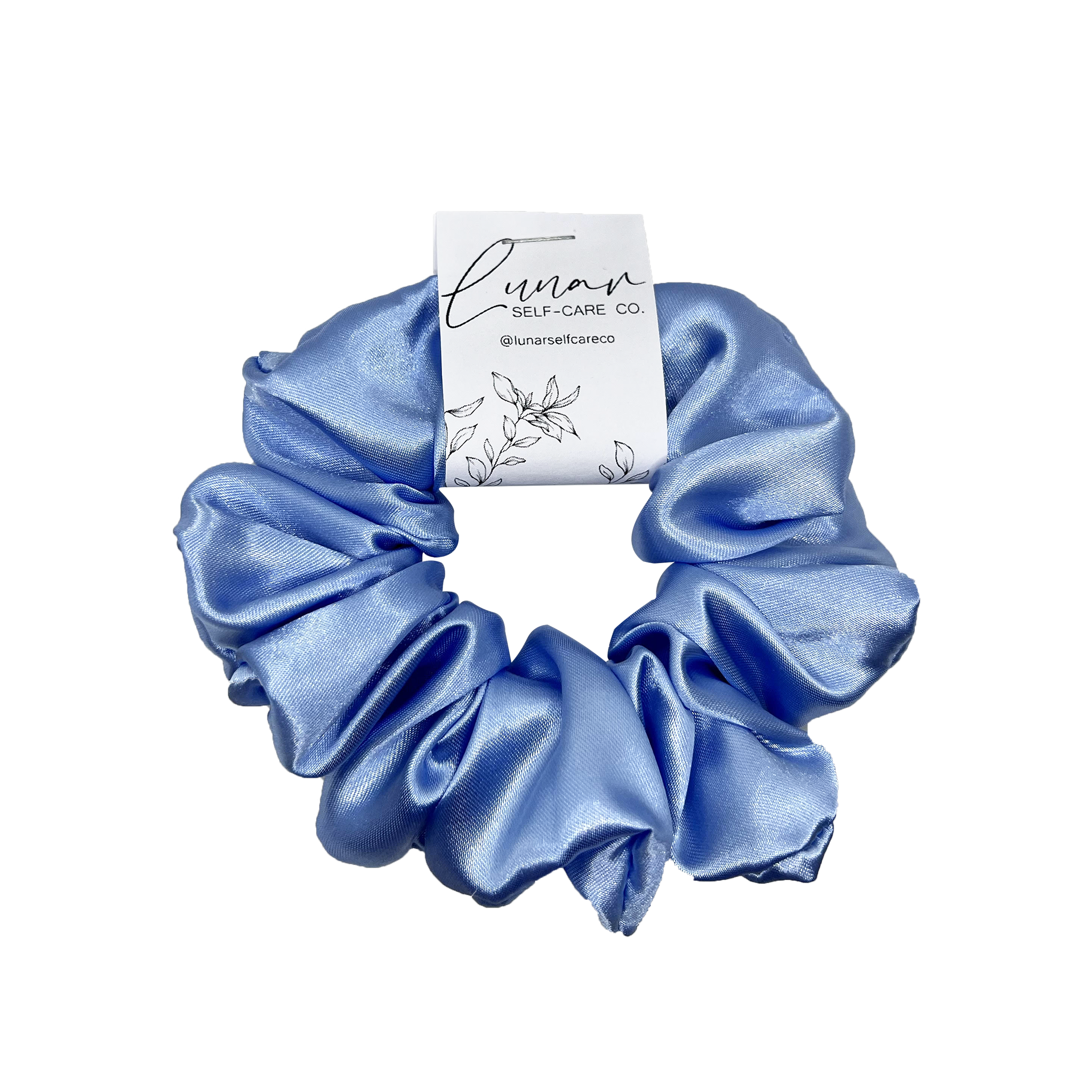 LIGHT BLUE SATIN SCRUNCHIE