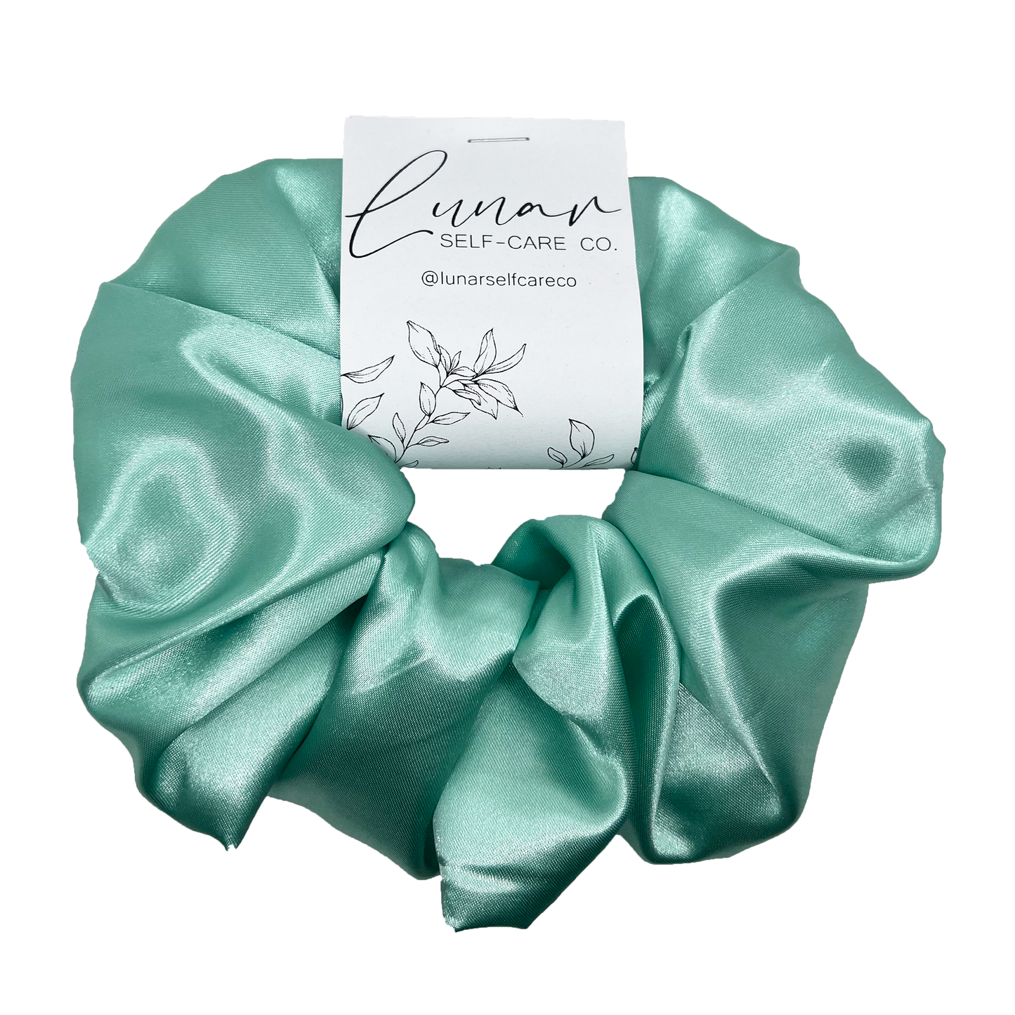 MINT GREEN SATIN SCRUNCHIE