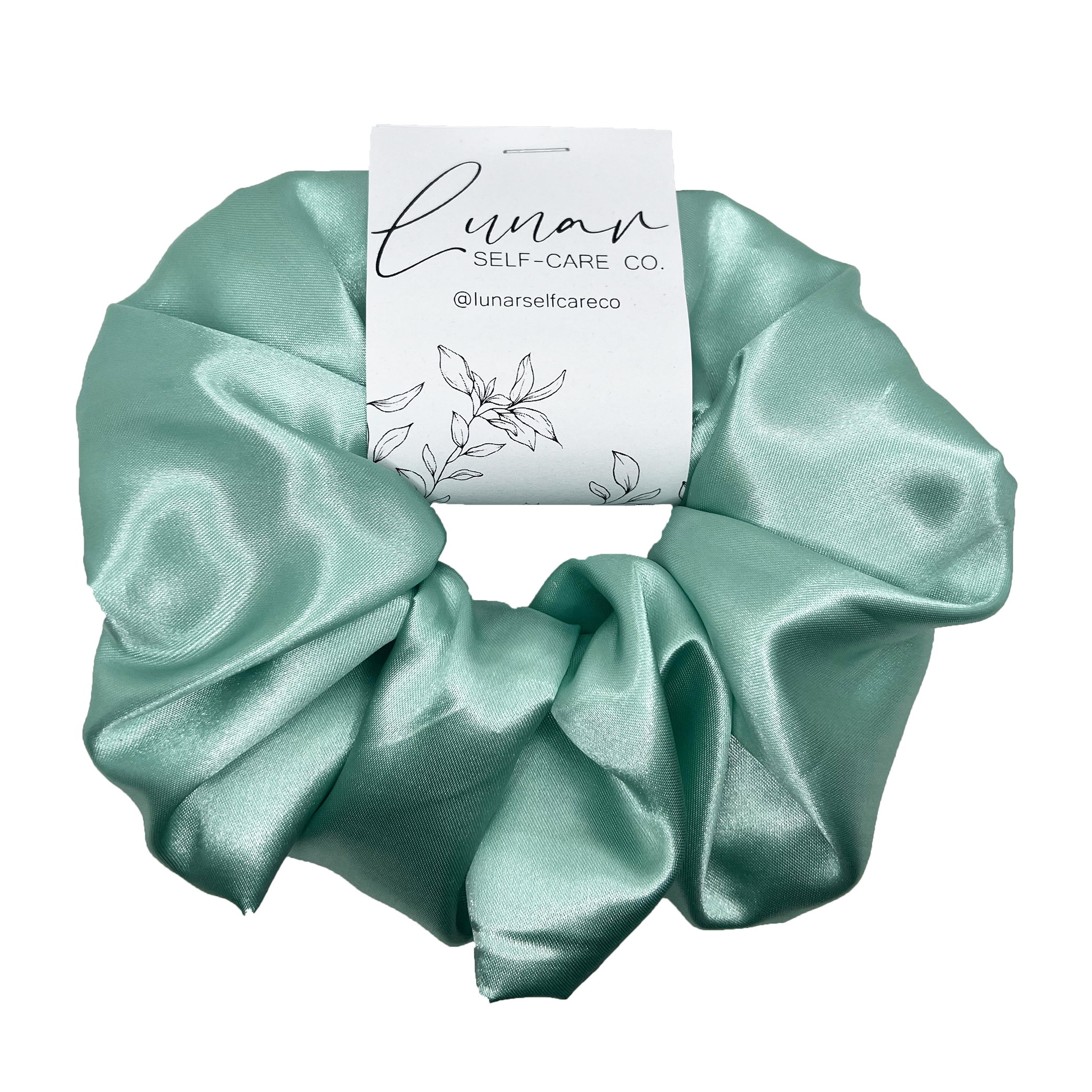 MINT GREEN SATIN SCRUNCHIE