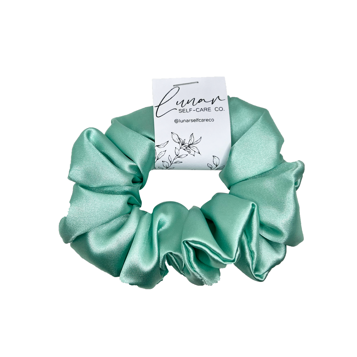 MINT GREEN SATIN SCRUNCHIE