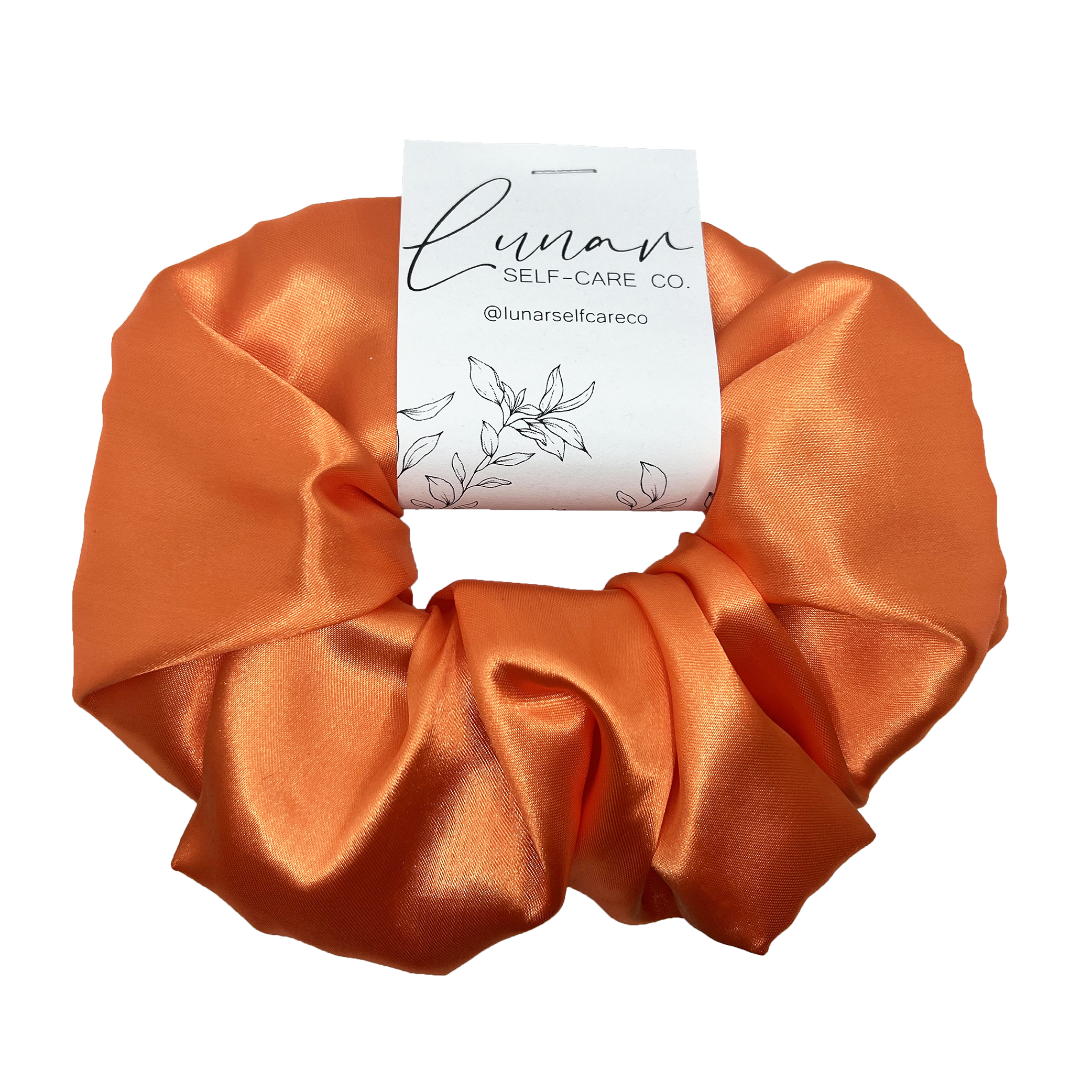 ORANGE SATIN SCRUNCHIE