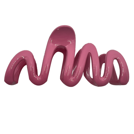 PINK WAVE HAIR CLAW CLIP