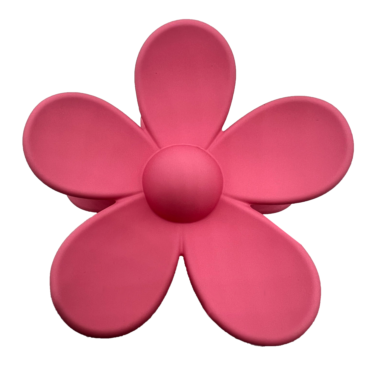 PINK FLOWER HAIR CLAW CLIP
