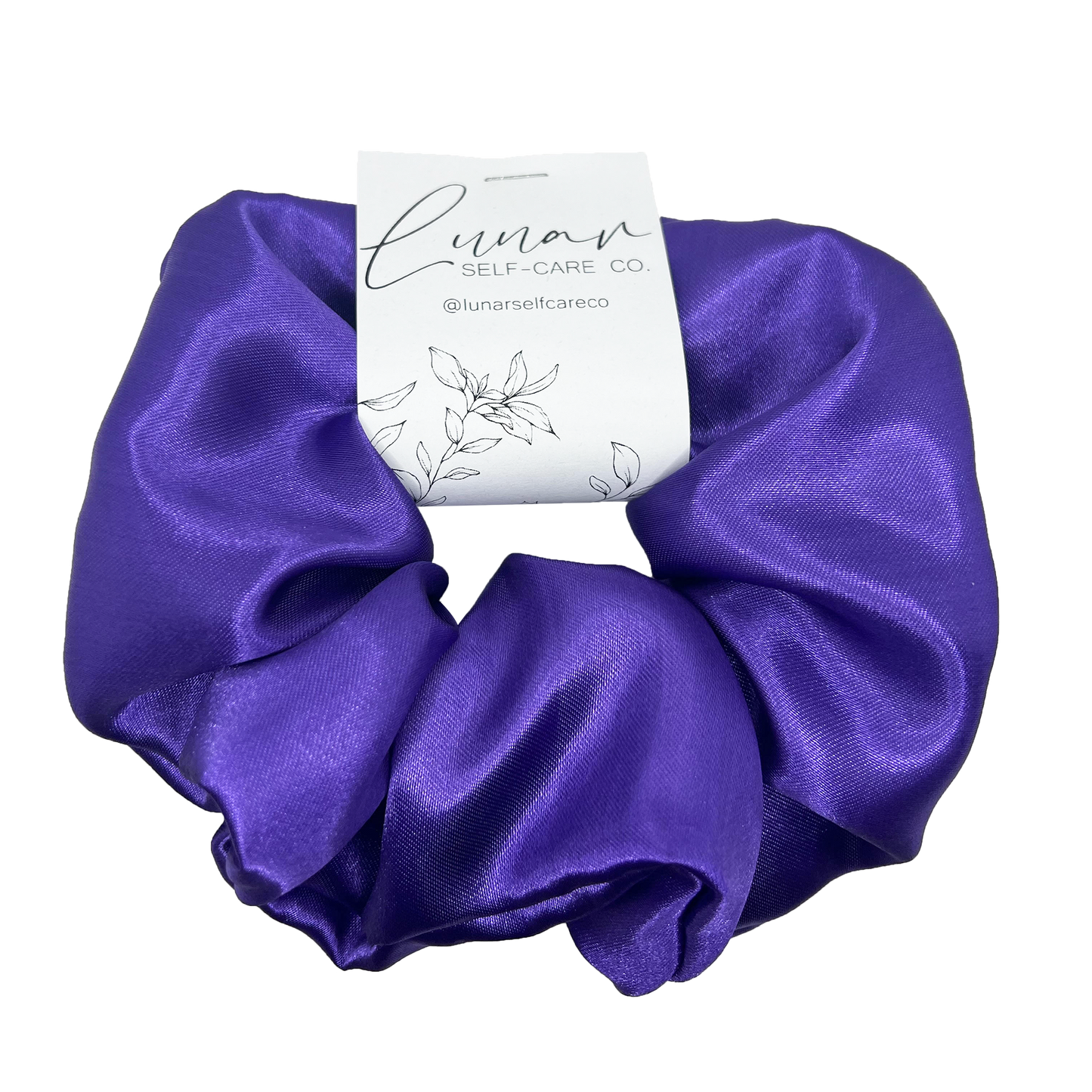 PURPLE SATIN SCRUNCHIE