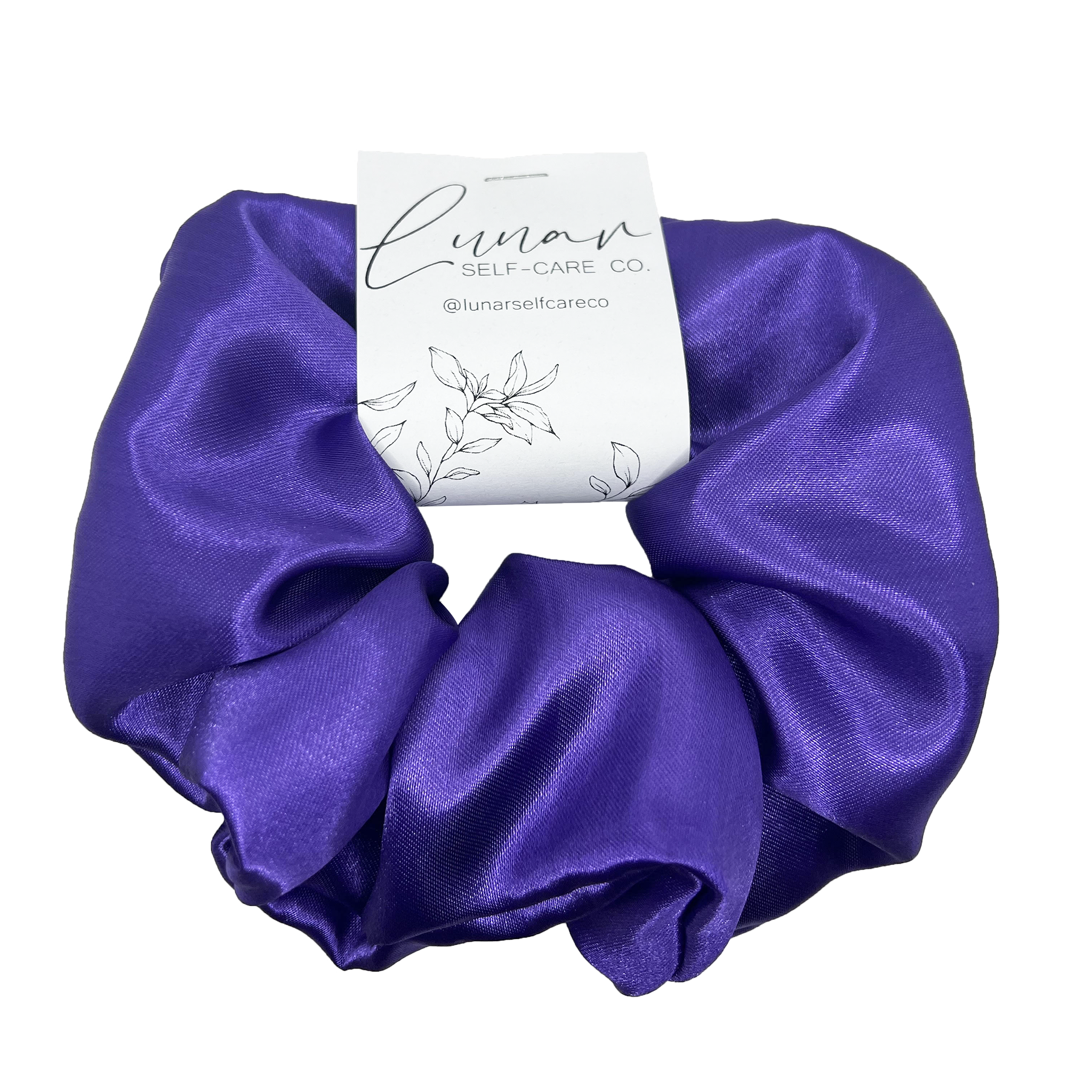 PURPLE SATIN SCRUNCHIE