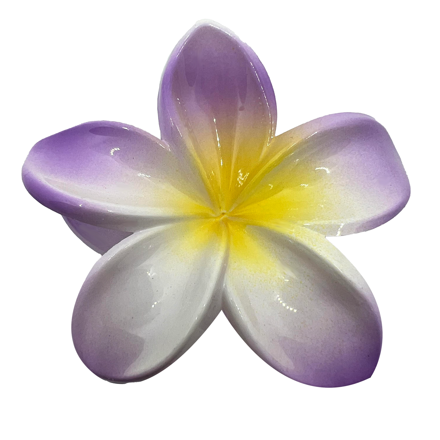 PURPLE AND YELLOW LILY HAIR CLAW CLIP
