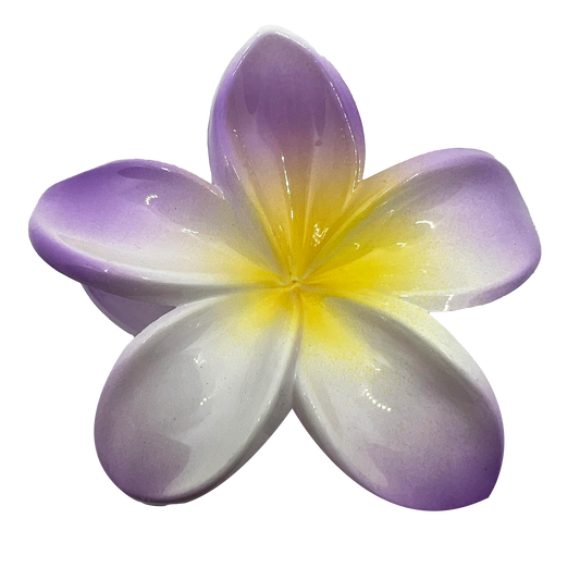 PURPLE AND YELLOW LILY HAIR CLAW CLIP