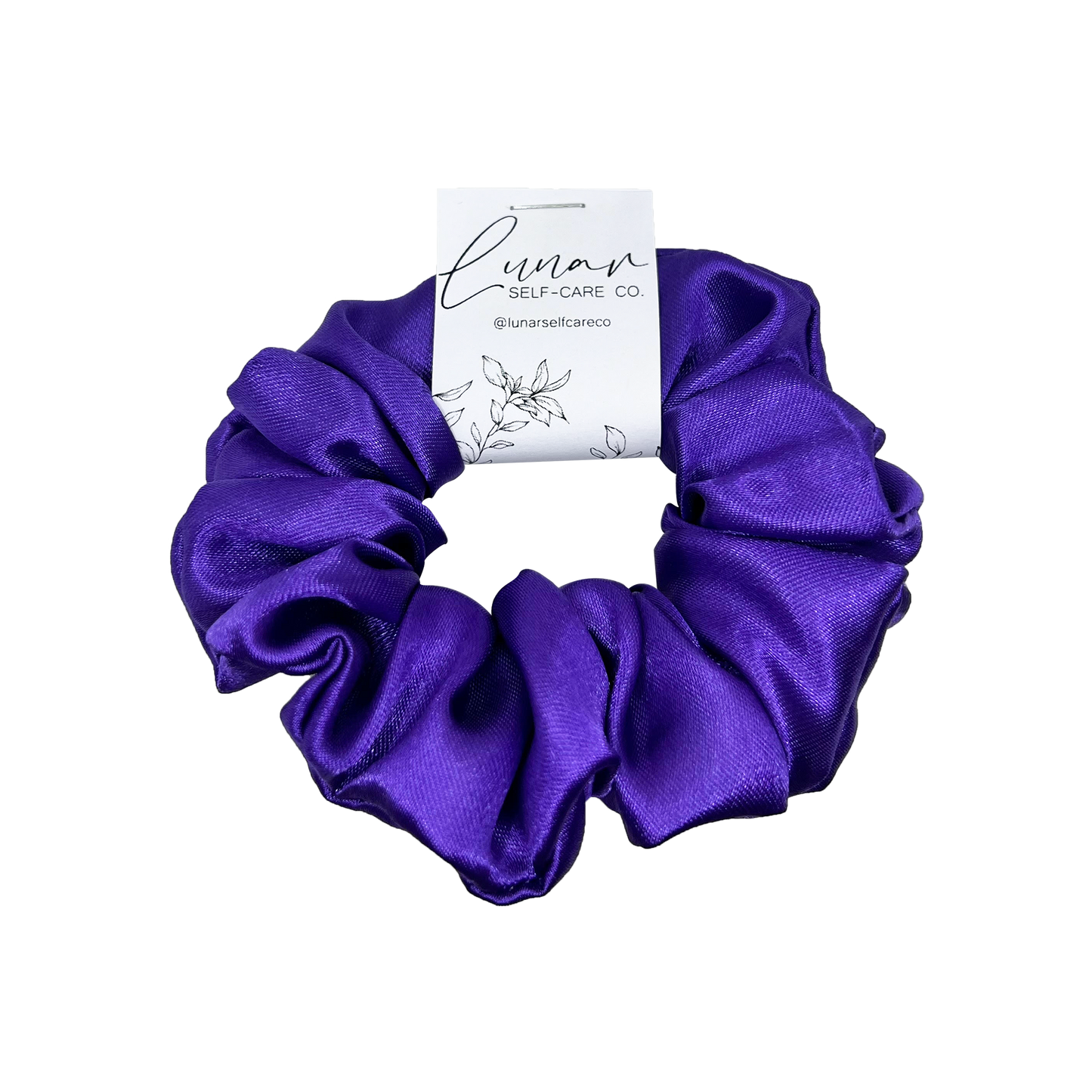 PURPLE SATIN SCRUNCHIE