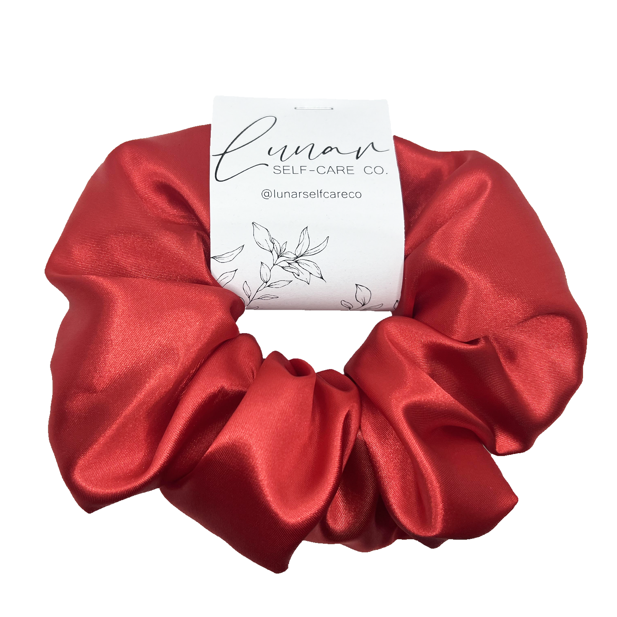 RED SATIN SCRUNCHIE