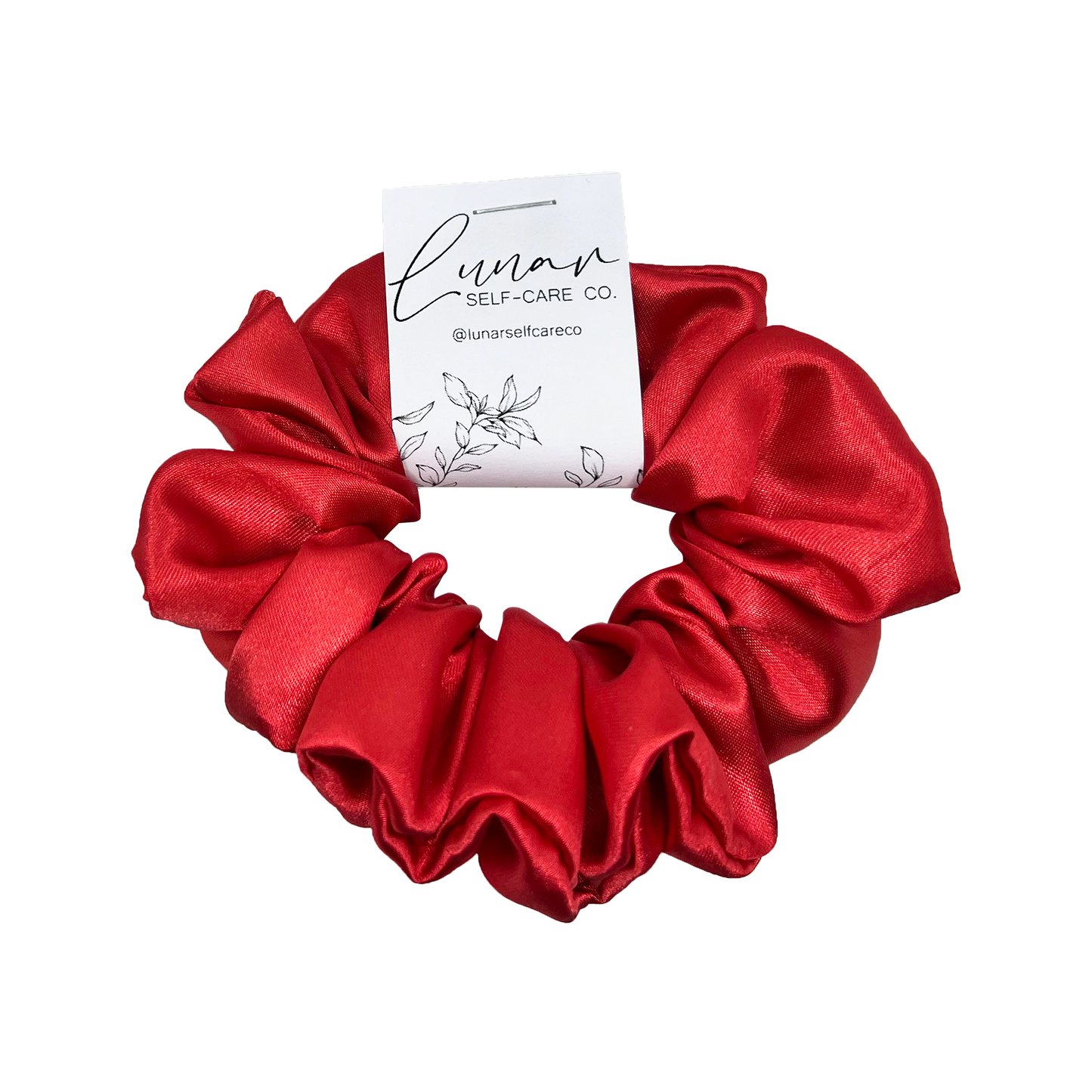 RED SATIN SCRUNCHIE