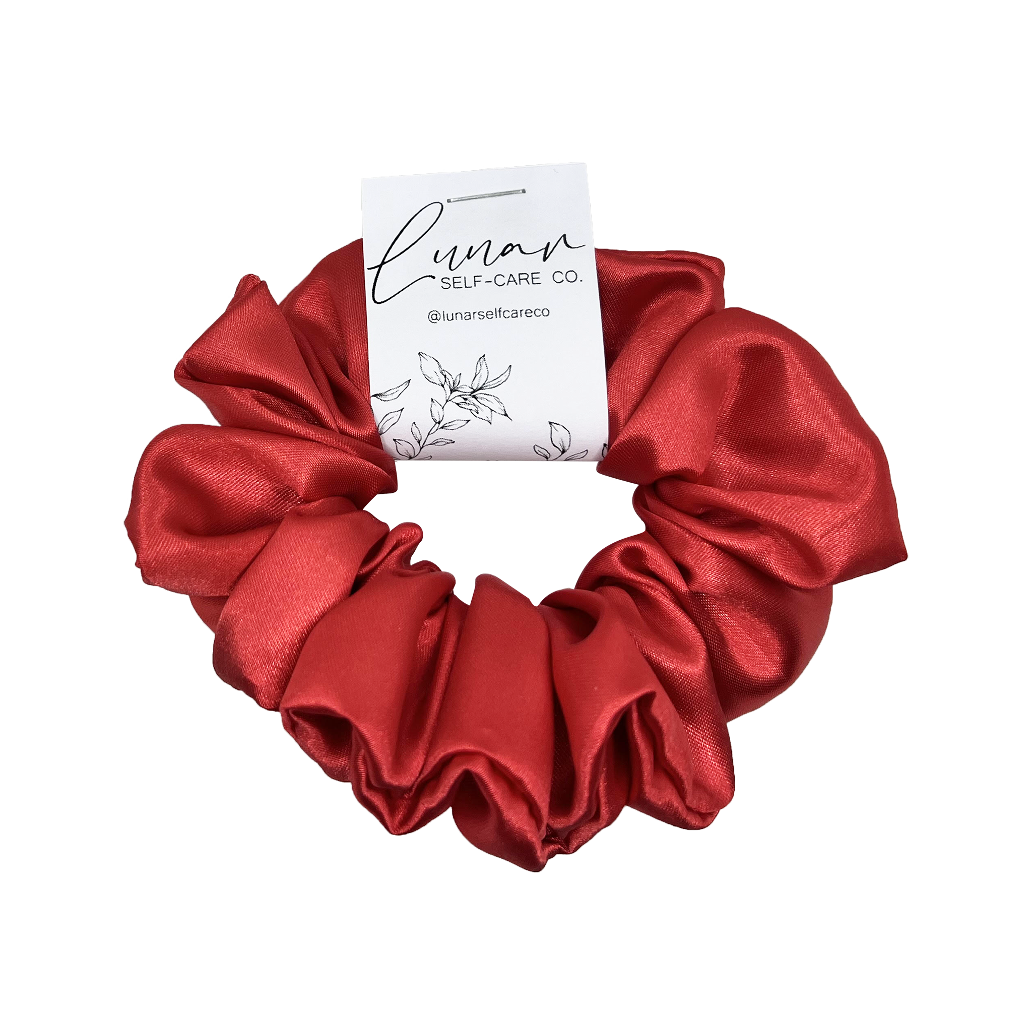 RED SATIN SCRUNCHIE