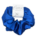 ROYAL BLUE SATIN SCRUNCHIE