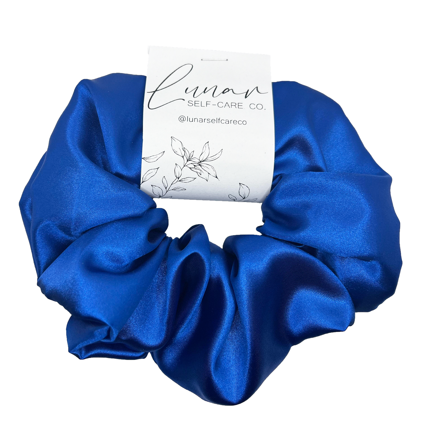 ROYAL BLUE SATIN SCRUNCHIE