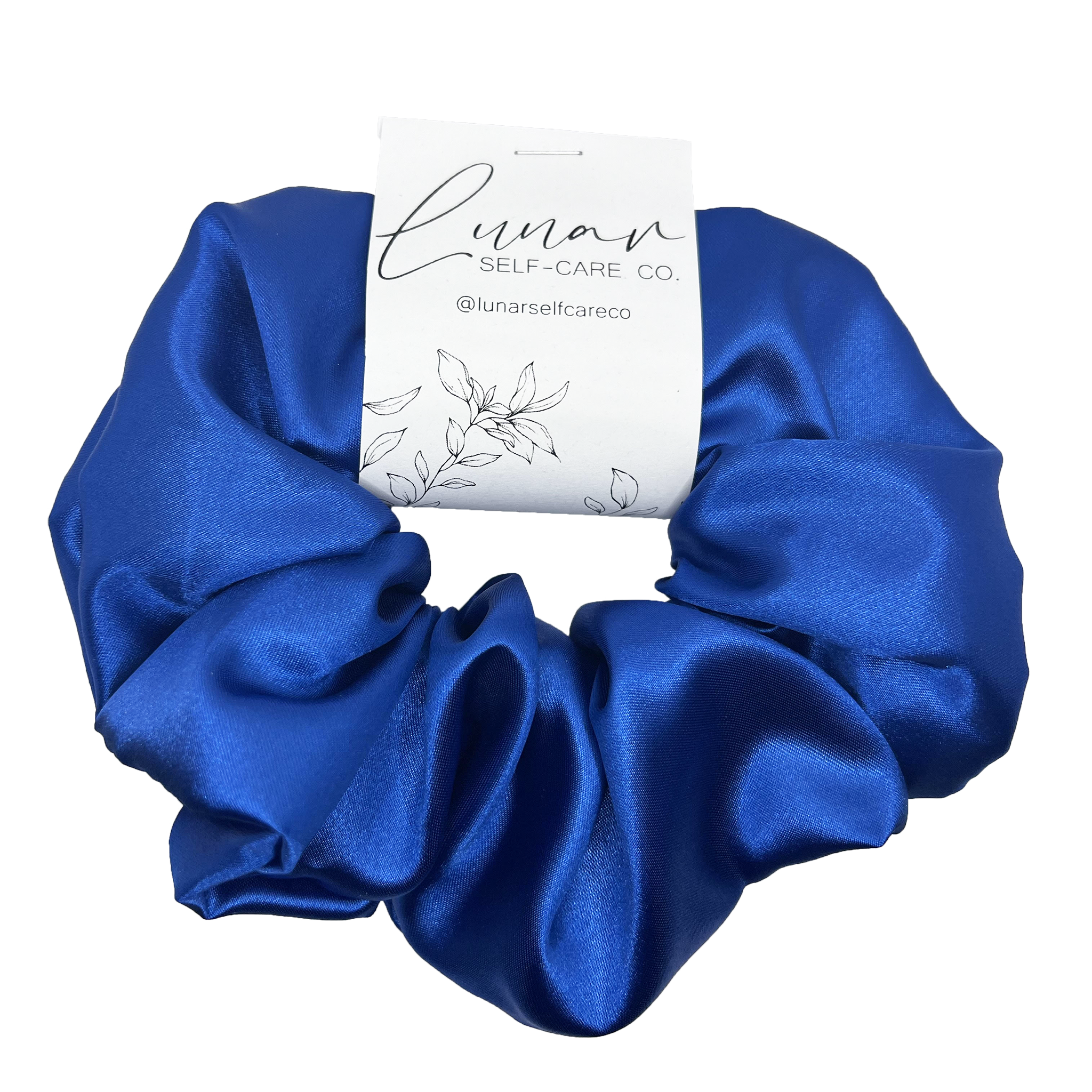 ROYAL BLUE SATIN SCRUNCHIE