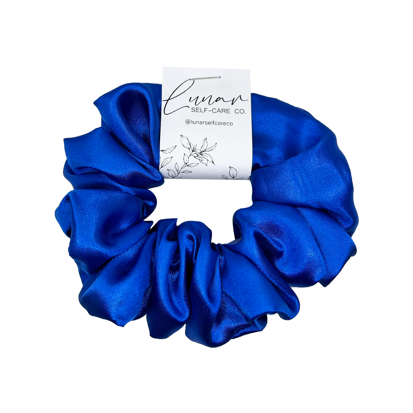 ROYAL BLUE SATIN SCRUNCHIE